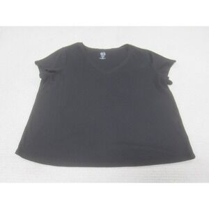 Westport Shirt Womens 3X Black Short Sleeve Plus‎ Size Stretch Casual Top